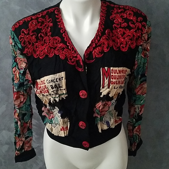 Carole Little Tops - Vintage Carole Little Moulin Rouge Shirt Sz 4